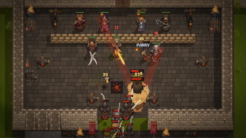 Ogres mark red charge lanes through the squad