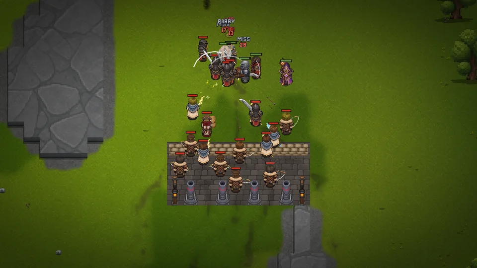 Pawns storm an enemy siege camp and its mortars